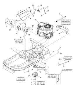 Engine Group - 26hp Kohler (7500957) Diagram and Parts List for 107287910-7800340,ZTS7500 2008 Briggs and Stratton Lawn Tractor Accessories